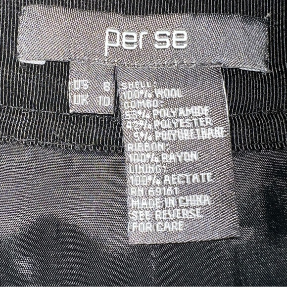 Per Se Women’s Black/Gray Wool Striped Skirt. Sz 8 - Picture 2 of 10